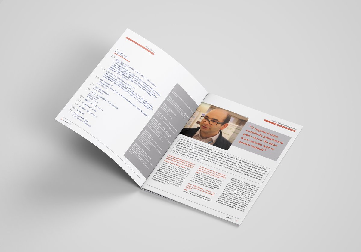 sppcv's tweet photo. Na oitava edição da Revista Spineleaks, Pedro Santos Silva, vice-presidente da Sociedade Portuguesa de Patologia da Coluna Vertebral (SPPCV), partilhou conhecimentos valiosos sobre a implementação de sucesso do registo Spine Tango na sua unidade de saúde. https://t.co/C2Kv4yhu2e