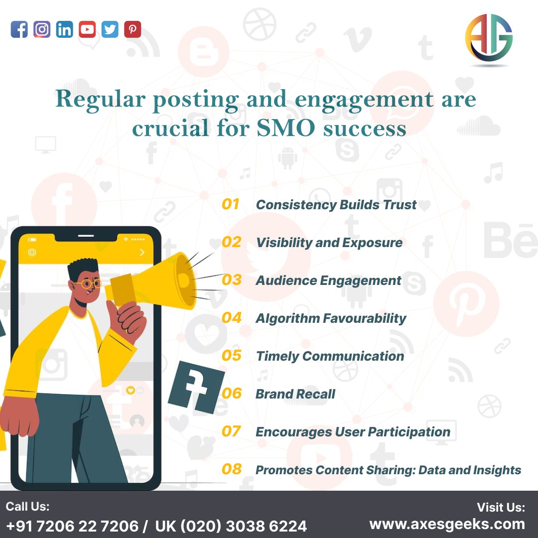 GeeksAxes's tweet photo. Social Media Wisdom Wednesday: Consistency is key. Regular posting and engagement are crucial for SMO success. 📅🔄 
☎️ Phone: 07206227206 / UK(020) 30386224
📩 E-Mail: info@axesgeeks.com
🌎 Website: https://t.co/twPhEOf4rd
#SMOWisdom #ConsistencyMatters #Digitalmarketing #Webdev https://t.co/qTeS9MpsDK