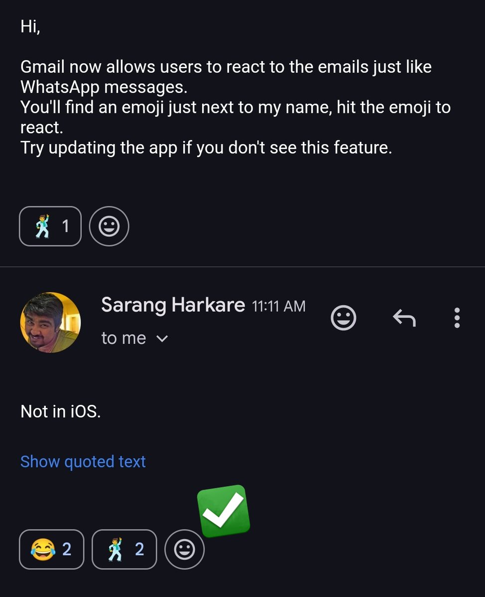 dj_harkare's tweet photo. Somehow @sarang_harkare didn't realise it earlier, it's live on iOS too! https://t.co/vvCobuIA26