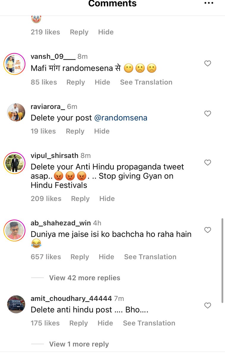 RubiDilaik's tweet photo. Don’t come and comment on my Instagram….. its NOT GYAN , Mr. Intelligently Dumb Vipul Shrisath! Aapse se zyaada hum tyohaar manaatein hain, par doosron ko takleef dekar nahi …. https://t.co/9bs9DxEABv