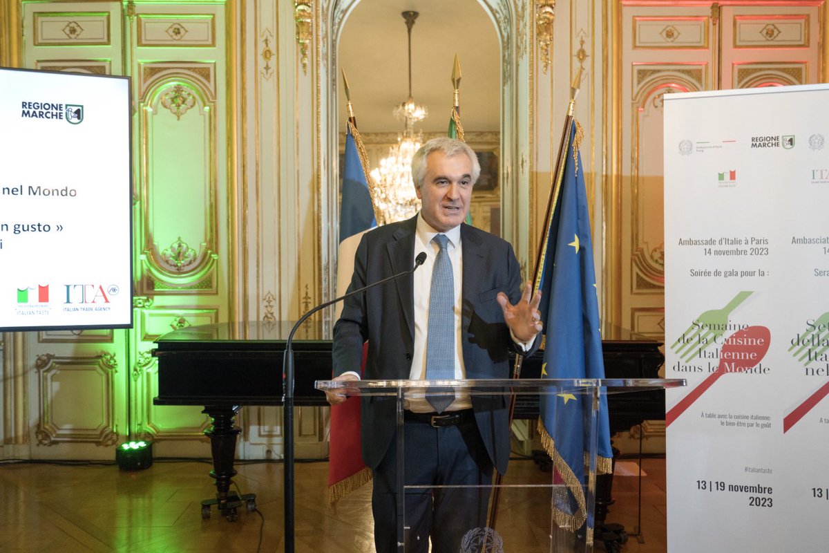 ItalyinFrance's tweet image. VIII Settimana della Cucina Italiana nel Mondo con @FrancescoLollo1 @AcquaroliF @ItalyatUNESCO e @MFesneau @ITAParigi_  Eccellenze culinarie della @RegioneMarcheIT e candidatura della Cucina Italiana al patrimonio immateriale @UNESCO 🇮🇹🍽️.#SCIM2023 📄➡️ambparigi.esteri.it/it/news/dall_a…