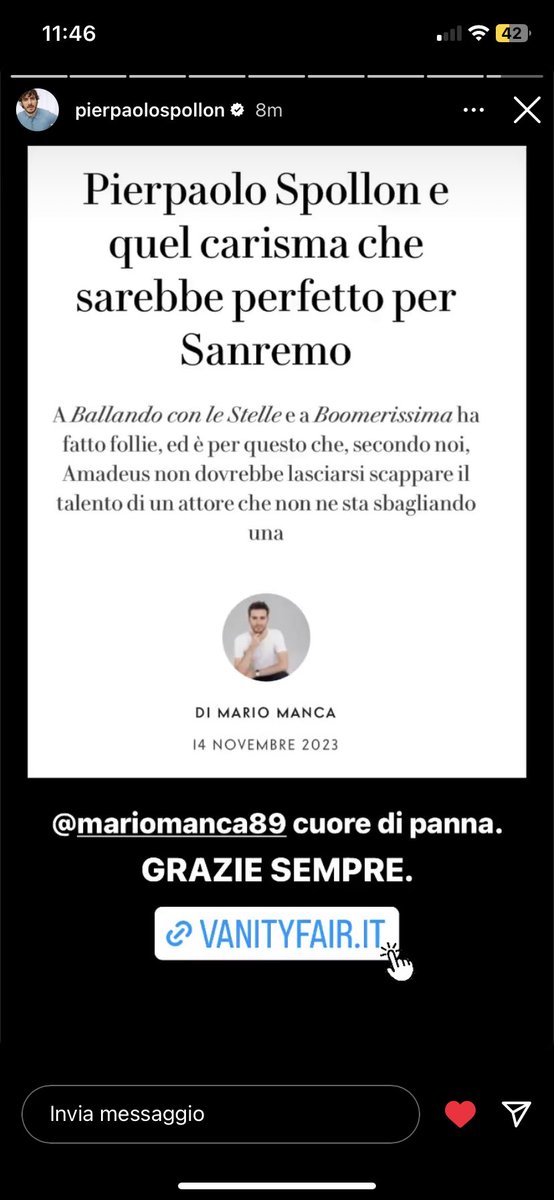 Francy18s's tweet photo. @MarioManca una garanzia,sempre uno di noi!!!
GRAZIE per dare voce all’obiettivo comune e desiderato della #Gheng: @pierspollon a #Sanremo2024
Leggete il suo bellissimo articolo perché merita davvero, proprio come Pier merita l’Ariston!!!🙏✨❤️
#PierpaoloSpollonASanremo2024 https://t.co/or3H8GUSUJ