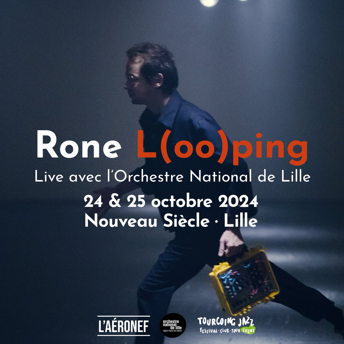 🔥 @RoneOfficial x Orchestre National de Lille les 24/25 octobre 2024 ! Places de 33€ à 38€ ℹ️ bit.ly/RoneLille ❤️‍🔥 Une coproduction ONL, @Aeronef & @TourcoingJazz #événement #culturealille