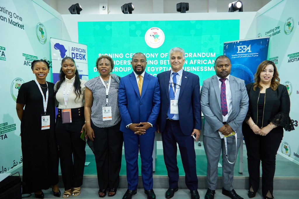 African Desk (@african_desk) on Twitter photo 1/4
14 November 2023: MOU SIGNING
MILESTONE AS AFRICAN DESK GROUP SIGNS MOU WITH EGYPTIAN BUSINESS COMMUNITY.
Under the auspices of the Secretary-General of <a href="/AfCFTA/">AfCFTA Secretariat Official</a>, His Excellency <a href="/MeneWamkele/">Wamkele Mene</a>, the African Desk has signed a Memorandum of Understanding (MOU) … 1/4
14 November 2023: MOU SIGNING
MILESTONE AS AFRICAN DESK GROUP SIGNS MOU WITH EGYPTIAN BUSINESS COMMUNITY.
Under the auspices of the Secretary-General of <a href="/AfCFTA/">AfCFTA Secretariat Official</a>, His Excellency <a href="/MeneWamkele/">Wamkele Mene</a>, the African Desk has signed a Memorandum of Understanding (MOU) …