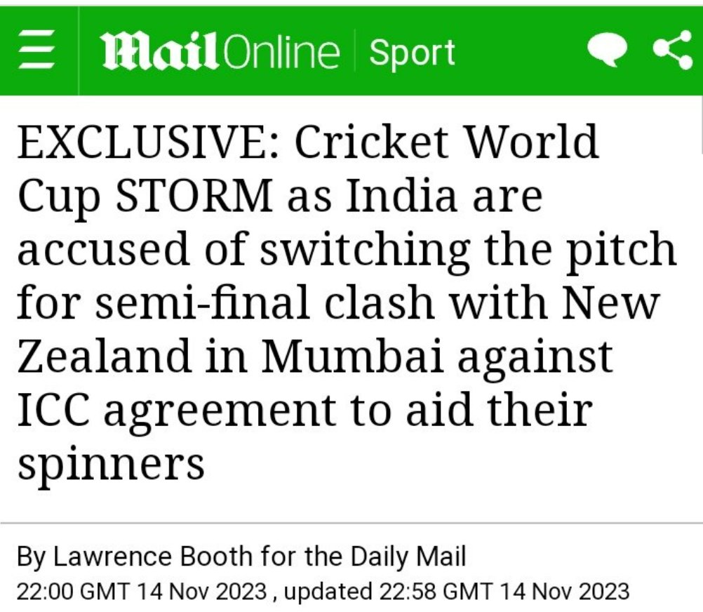 adnansworld's tweet photo. There were times when people use to say " Honesty is the best policy"
In India these days people say "Cheating is the best policy "
#IndiaVsNewZealand #INDvsNZ #ViratKohli𓃵 #NZvsIND #CWC2023 #Pitchfixing #INDvNZ https://t.co/q6FuiGa4hK