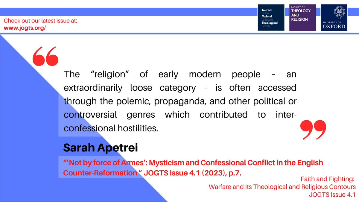 Journal of the Oxford Graduate Theological Society tweet media