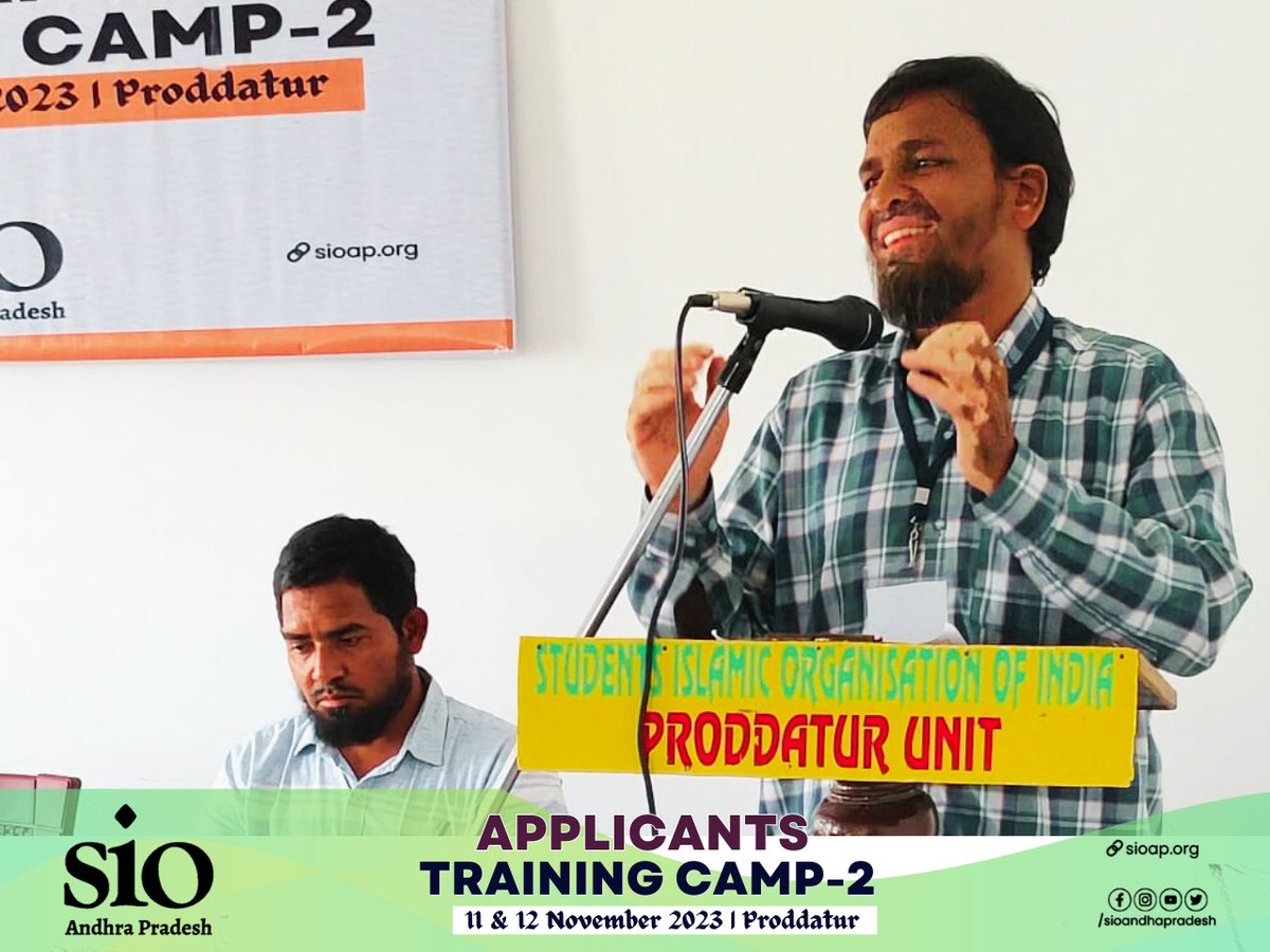 SIO_AP's tweet image. Delegates also participated in interactive and open sessions such as student parliament, group activities, and talent identification sessions.
Finally concluded with the presidential address by Br. Roshan Zameer Khan
#sioap 
#ATC
#Proddatur