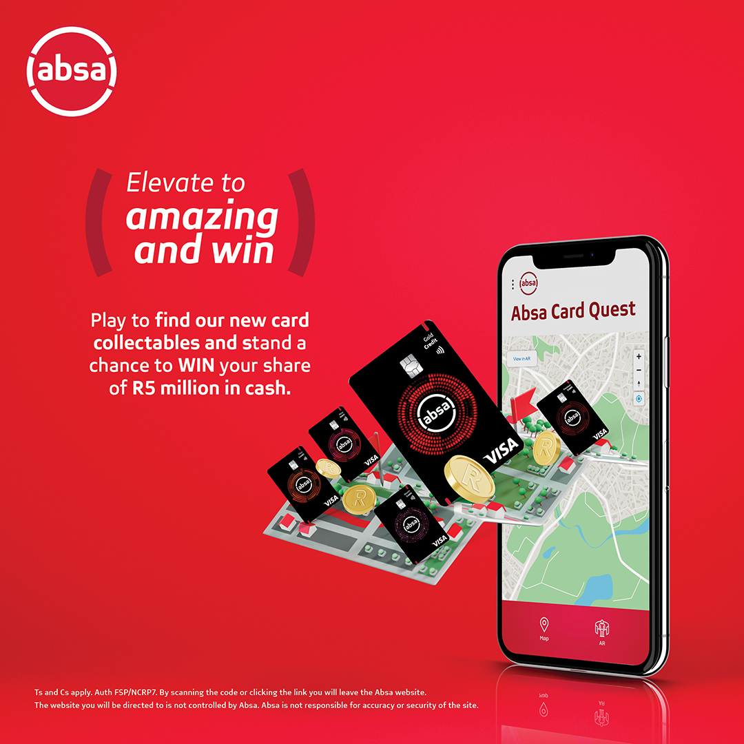 Elevate to amazing value and register for Absa Card Quest. Win up to R10K this Friday. To enter, post a screenshot of your registration or card collection using #AbsaCardQuest, tag <a href="/AbsaSouthAfrica/">Absa South Africa</a> &amp; <a href="/ecr9495/">East Coast Radio</a>  Register now:absa.co.za/elevatetoamazi…. Ts&amp;Cs apply. Auth FSP(271)