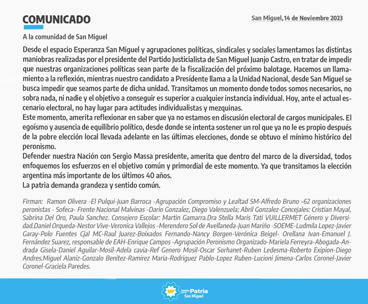 El camino en el peronismo el camino siempre fue la unidad...✌️