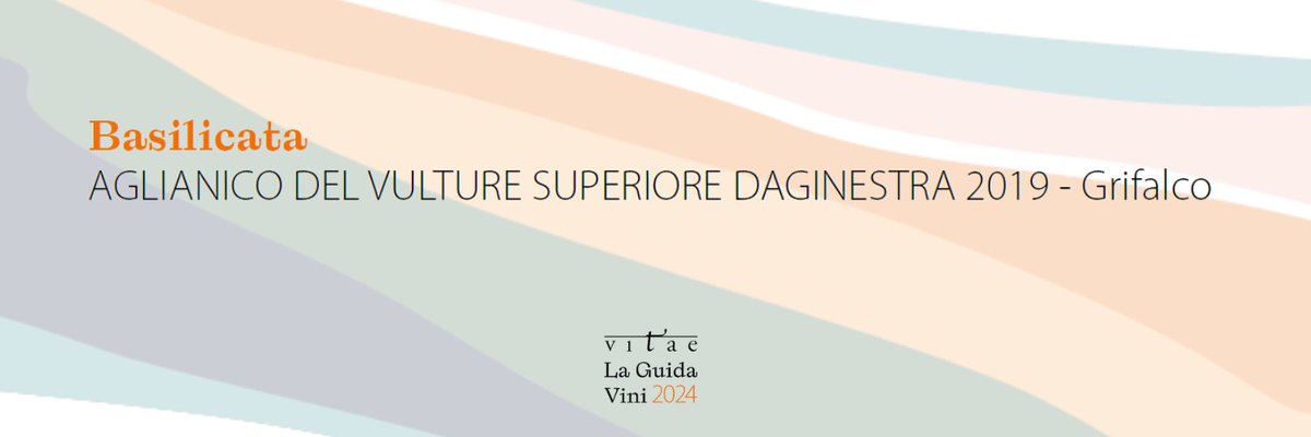 Il #tastevin #aisitalia di #vitae2024 della Basilicata va alla cantina <a href="/GrifalcoVini/">Grifalco</a> con l'Aglianico del Vulture Superiore Daginestra 2019.