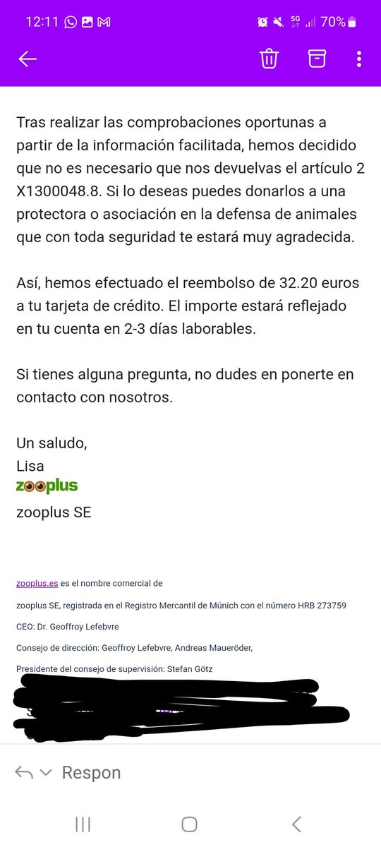 rebs93's tweet photo. Motiu principal per seguir comprant a ZOOPLUS.
Gràcies per animar a fer donacions a protectores i associacions de defensa als animals.❤️‍🩹 https://t.co/S3jhGAqSwm