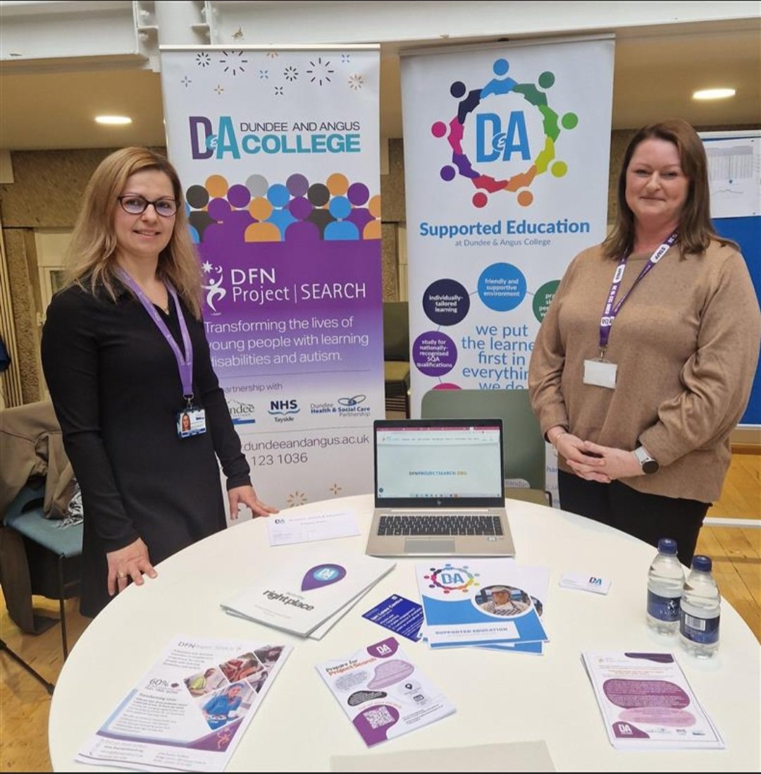 DFN Project SEARCH at the NHS Tayside Young People's Careers Fair.