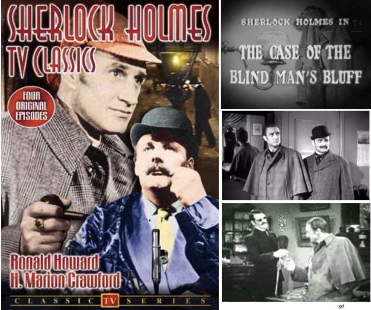 SaveRedlandLibr's tweet photo. 12:10pm TODAY on @TalkingPicsTV
The 8th of 39 episodes of the 1954-55 series of #SherlockHolmes - “The Case of the Blind Man's Bluff” directed by #SheldonReynolds & co-written with #LouMorheim
🌟#RonaldHoward (as Holmes) #HMarionCrawford (as Watson) #ArchieDuncan (as Lestrade) https://t.co/s1vuRnWOIb
