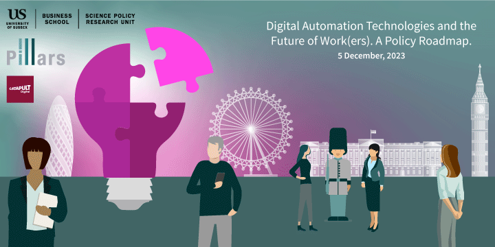 PillarsH2020's tweet photo. β‘οΈJoin us @DigiCatapult for @SPRU #policy workshop
#Digital #Automation tech & future of workers
Expert viewpoints from @maria_savona, @GrantFitzner, @matt_houlihan, @nicolaasmith, @TeraPauliina, @bart_ark, @jackieo99, @rebeccasriley, @Mo_GuoYuchen & more
https://t.co/kOF7MZfqYd https://t.co/k0RGEkcc5T