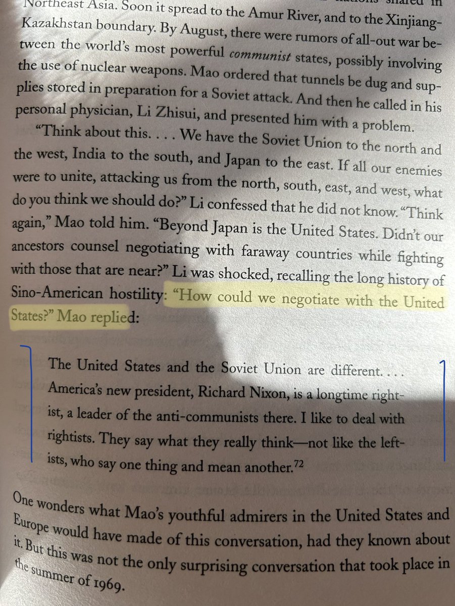 Mao Zedong: 'I like to deal with rightists. They say what they really think—not like the leftists, who say one thing and mean another.' a.co/d/feCypBo