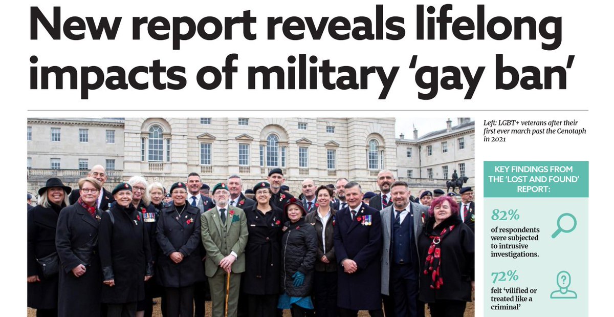 Great to see the article on our recent report on the impact of the UK Armed Forces gay ban on page 33!

Read 'Lost and Found: The LGBT+ Veteran Community and the Impacts of the Gay Ban' here👉 researchportal.northumbria.ac.uk/en/publication…

<a href="/GillMcGill2/">Dr Gill McGill</a> <a href="/caz_paige/">Caroline Paige</a> <a href="/CraigJonesMBE/">Craig Jones MBE</a> <a href="/fightingwpride/">Fighting With Pride</a>