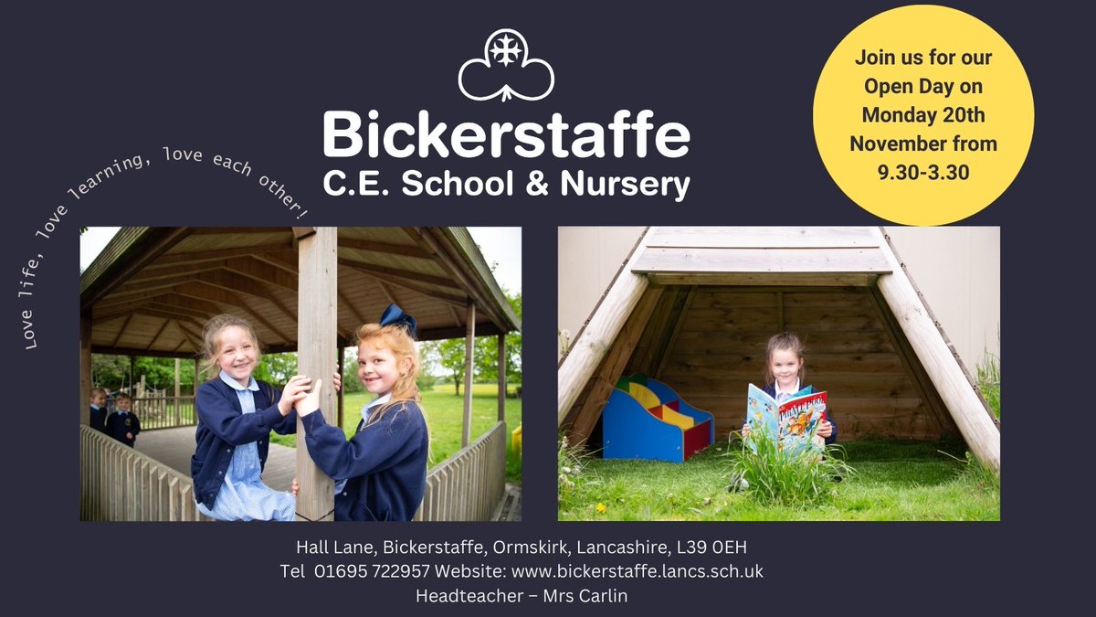 Do you know anyone who is looking for a school place for Reception for September 2024? Tell them to come along and join us for our Open Day!

#lovelife