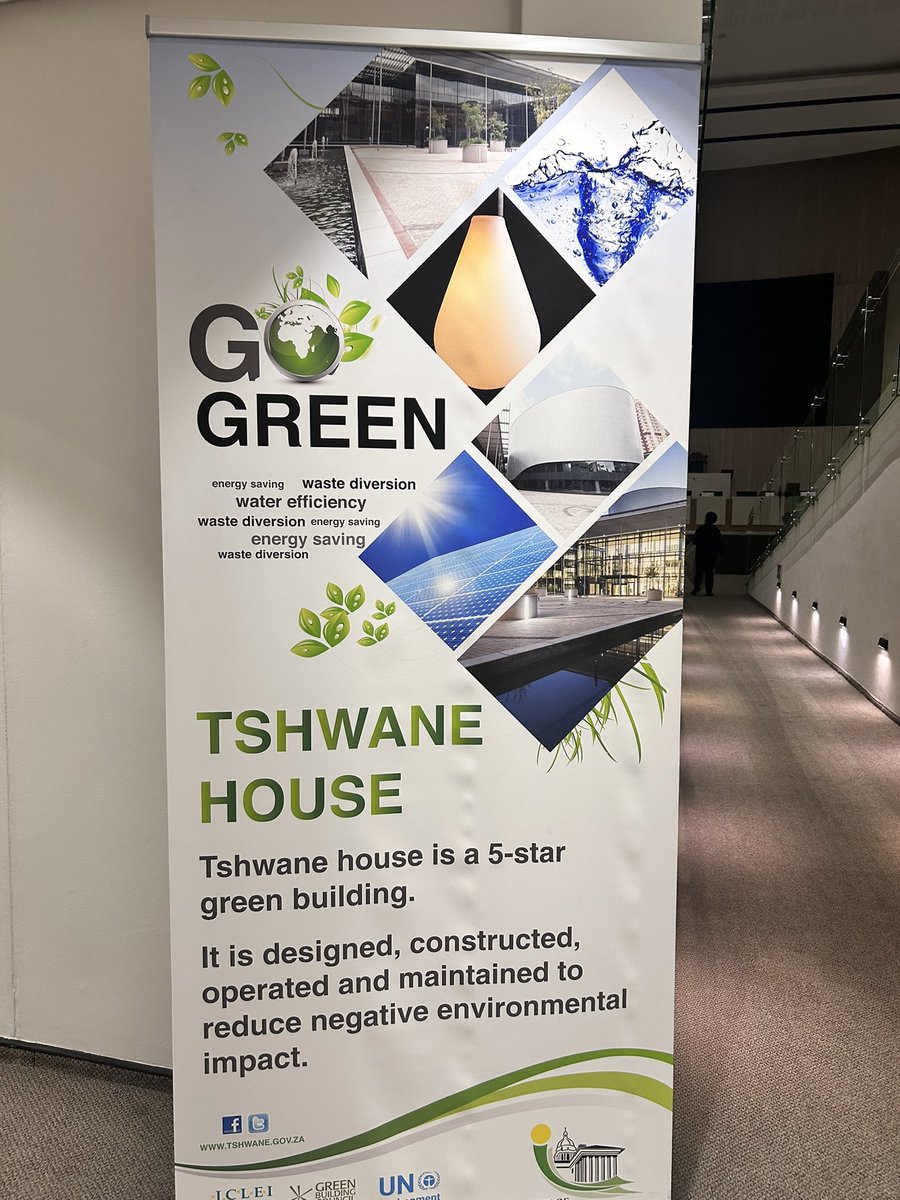 LebogangMatji's tweet photo. Delegates attending the Political Leadership Masterclass on Climate Governance are taken on a tour of Tshwane House-a 5 star municipal green building. #UnitedinAction #Leadership4Climate @c40cities https://t.co/a66w05TFVH