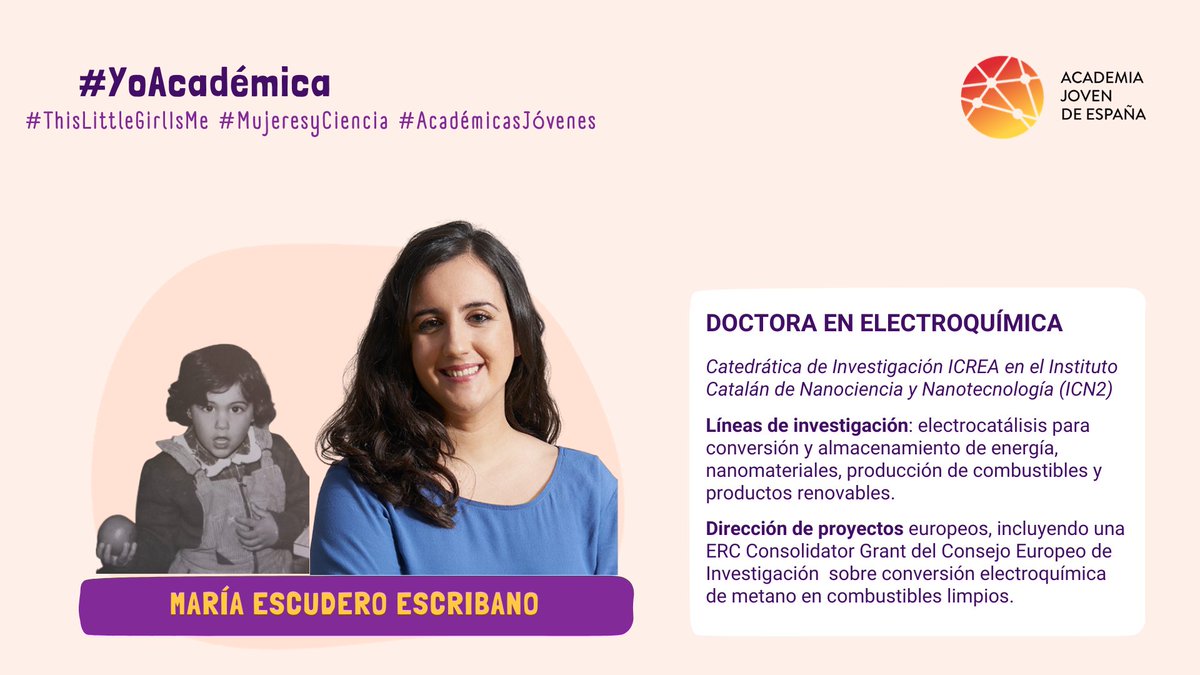 academia_joven's tweet photo. En el #DíaMundialDeLaQuímica destacamos a nuestra investigadora de la Academia Joven de España María Escudero Escribano (@MariaEscEsc)

#ThisLittleGirlIsme #YoAcadémica #MujeresyCiencia #AcadémicasJóvenes

Podéis saber más sobre su trayectoria en:
https://t.co/WVIobkVwFC https://t.co/oVwMAliWuc