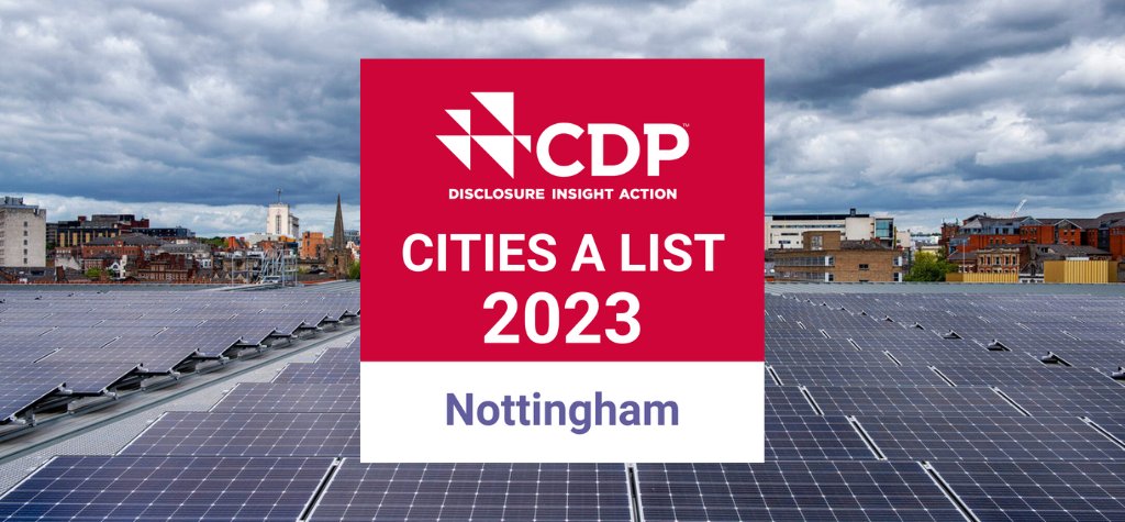 🎉Nottingham has been recognised as one of the top 119 cities around the world for climate action by @CDP. We're proud of our ambitious goal of making Nottingham a carbon neutral city by 2028 💚 Find out more 👇mynottinghamnews.co.uk/nottingham-nam…