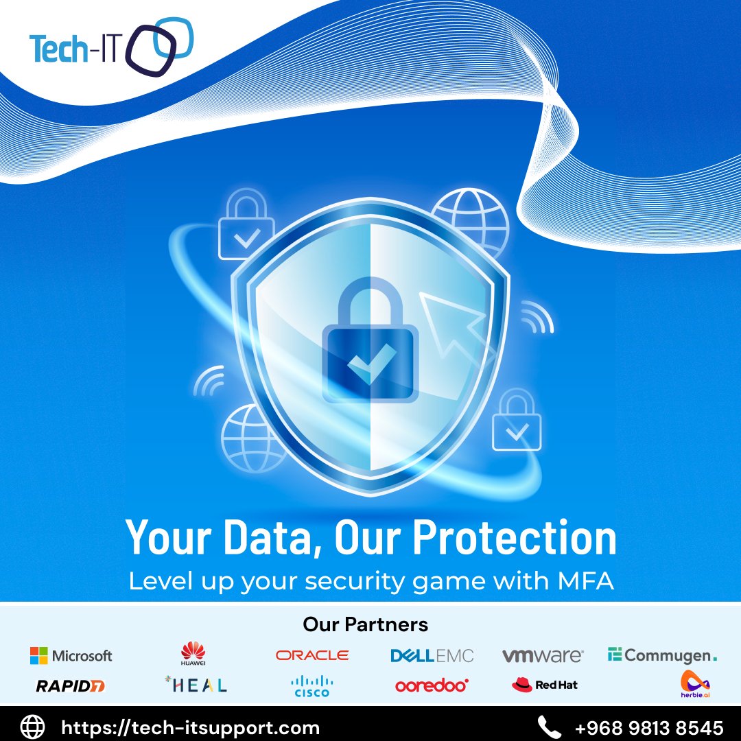 TechITOman's tweet photo. Your data deserves the best bodyguard! 🛡️
💼 Step into the future with our multifactor authentication solutions. Because when it comes to security, settling for anything less is not an option.
🌐 https://t.co/5oCP7c3e8U
#GuardiansOfData #MFALeadership #DigitalFortification  #MFA https://t.co/Ra3WAAfd0F