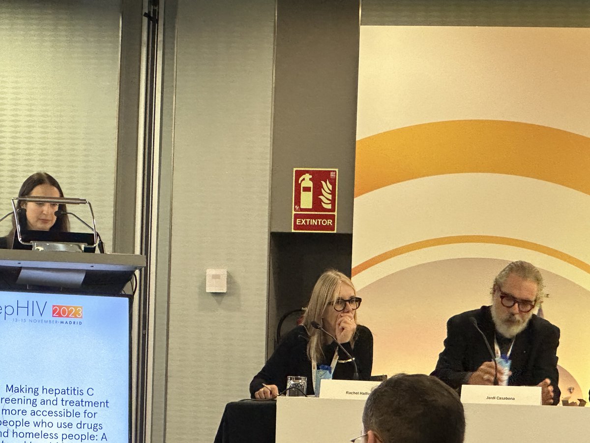 Our president-elect, Rachel Halford of <a href="/HepatitisCTrust/">The Hepatitis C Trust</a> co-chairing a session on #hepatitis C screening among key populations at the #HepHIV2023 conference.

#HepCantWait