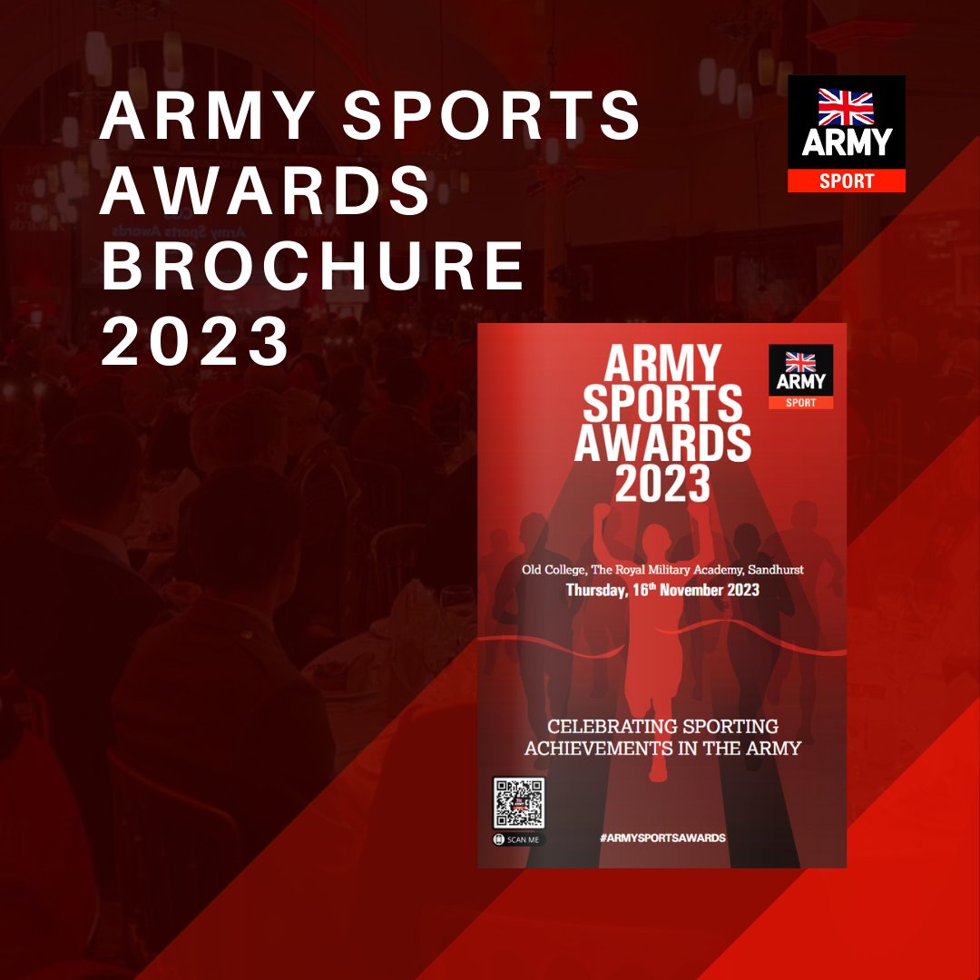 ArmySportASCB's tweet photo. With the Army Sports Awards only a day away - we thought it would be an excellent opportunity to show you some great back stories from our nominees in this year's brochure. 

view brochure: https://t.co/uwM2vb1REr

#BritishArmySport #ArmySportsAwards2023 https://t.co/p9PniEvr5J