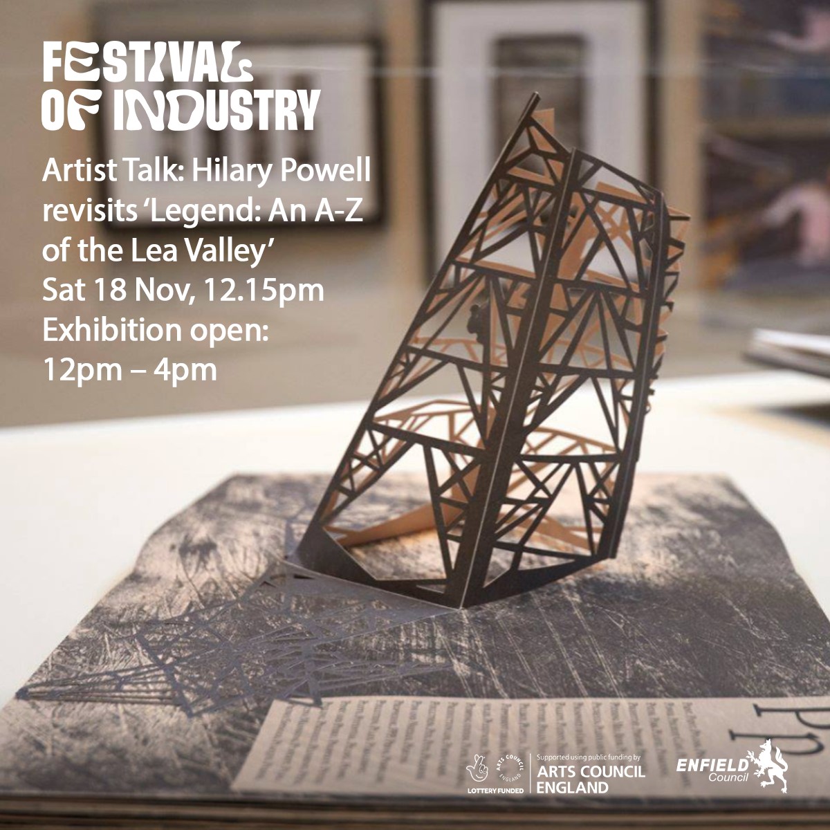 Dugdale Arts Centre (@dac_enfield) on Twitter photo Join artist <a href="/HilarySPowell/">Hilary Powell</a> as she revisits her work, Legend: An A-Z of the Lea Valley, presenting the finished book alongside the book-in-parts, source material and films.
đź“…Saturday 18th November
⏰12pm
🎟️FREE
📍AiR, Hastingwood Trading Estate, N18 3HT
eventbrite.co.uk/e/artist-talk-… Join artist <a href="/HilarySPowell/">Hilary Powell</a> as she revisits her work, Legend: An A-Z of the Lea Valley, presenting the finished book alongside the book-in-parts, source material and films.
đź“…Saturday 18th November
⏰12pm
🎟️FREE
📍AiR, Hastingwood Trading Estate, N18 3HT
eventbrite.co.uk/e/artist-talk-…
