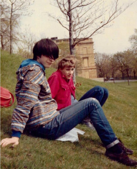 Bobby Gillespie & Stephen Pastel. #indie #indiepop #jangle #janglepop #c86 #twee #uk #indiemusic #indiebands #thepastels #primalscream #80s #80sindie