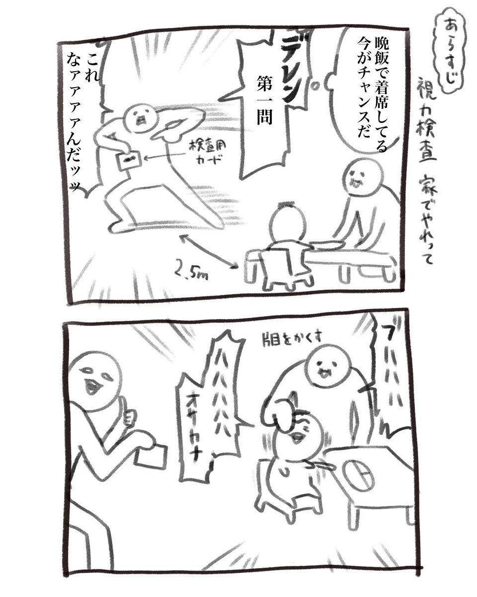 本日の育児漫画です 3歳児検診の事前検査  先日は体験談ありがとうございました