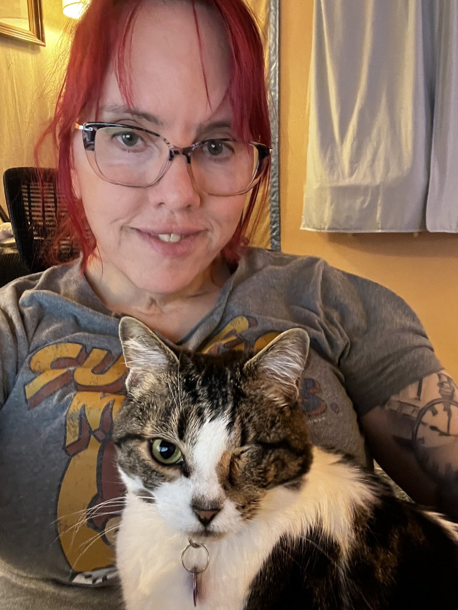 agirlushouldknw's tweet photo. Someone spent most of yesterday harassing me while I was working.
#disasterunicorn #transselfie #selfie #tally #tallytime #goblinqueen https://t.co/3Hxw4Pzmyl