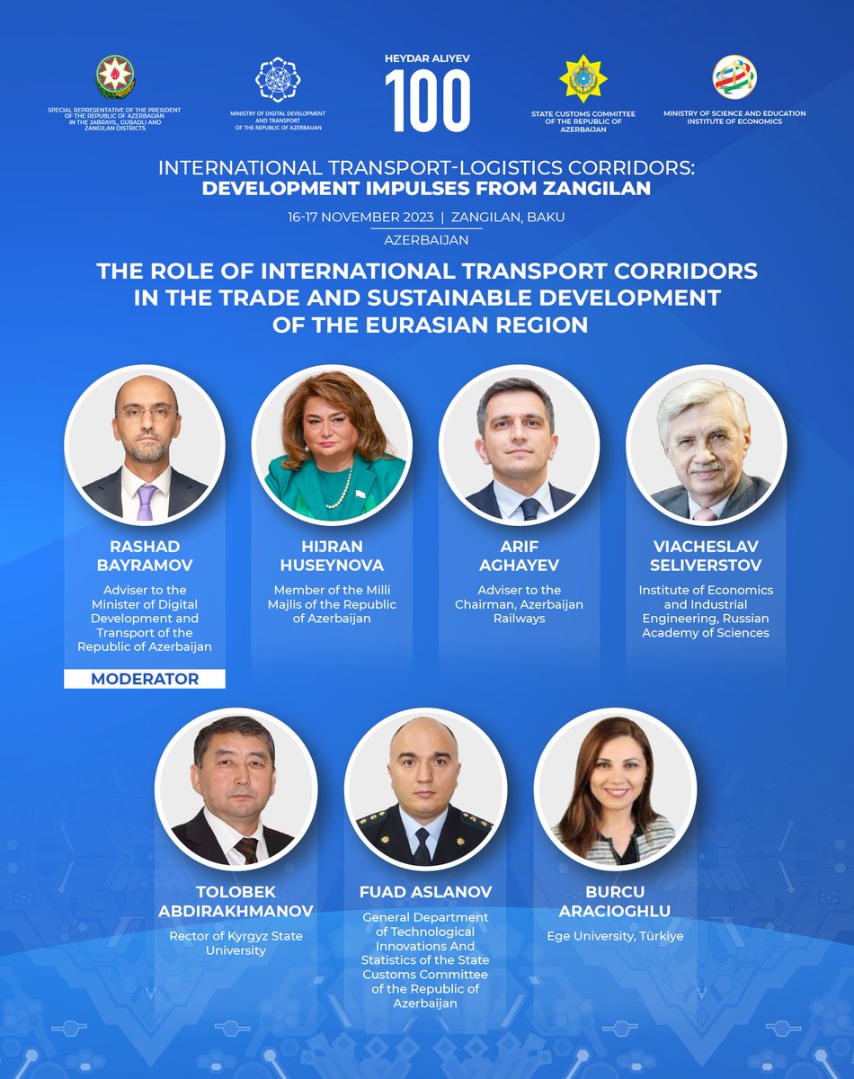 MDDTAzerbaijan's tweet photo. A panel on “The role of international transport corridors in the trade and sustainable development of the Eurasian region” will be held as part of the international conference organized in the city of Zangilan on 16 November 2023.
#MDDTAzerbaijan #DevelopmentImpulsesFromZangilan https://t.co/oKznzNaAuo