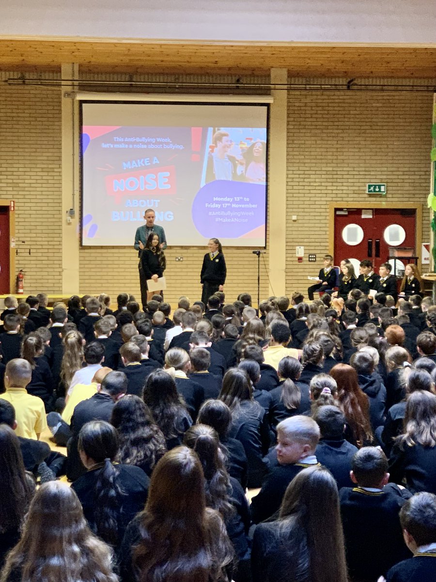 Our Junior Leadership Team along with Mr Watson &amp; Miss Mc Keown lead our #AntiBullyingWeek assemblies this morning. Our children certainly #madeanoise and delivered a #powerful message to our whole school community that together we can bring an end to bullying.
#APathwaytoSuccess