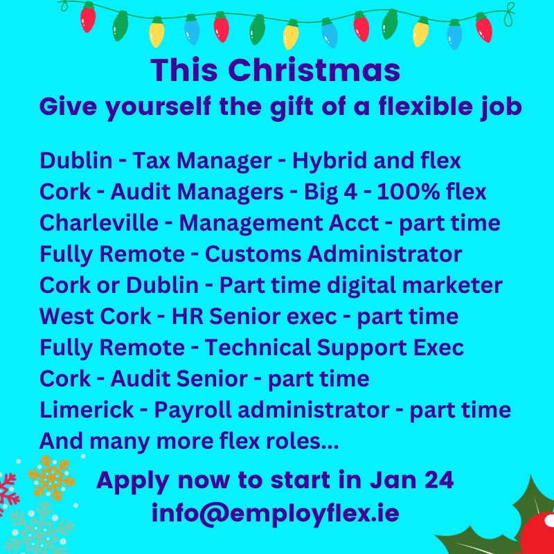 Get yourself a #flexiblejob for Christmas and be in your flex role for 2024. Some nice flexible open roles we are recruiting for now - send us your CV if any of them are of interest #flexforall #forflexsake