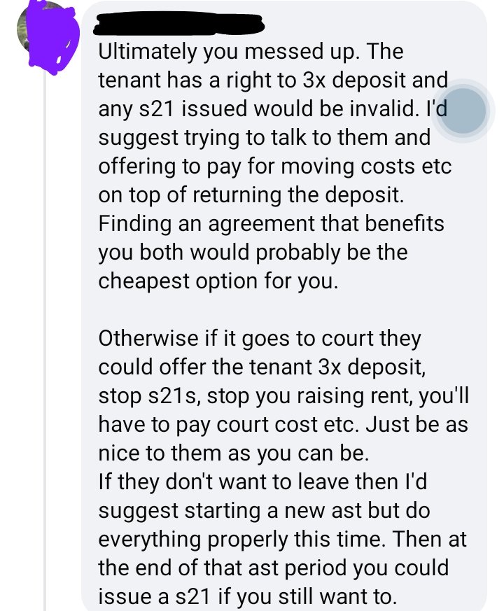 Shazia161598's tweet image. It is dangerous to not be legally compliant as regards property management. 

Landlord experiences when you do the wrong thing because you are unaware:

- invalid s21. 
- tenant entitled to 3x deposit. 
- stop you from raising your rent. etc

#ukproperty #tenantproblems