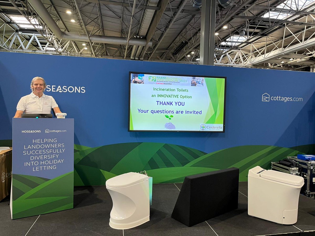 Did you miss Clive from Cinderella Eco where he spoke about incineration toilets: A practical waterless eco-friendly WC option? Then head on over to Stand FM582 to find out more! 🚽🚻

#exofriendly #sustainability @hoseasons #incineration