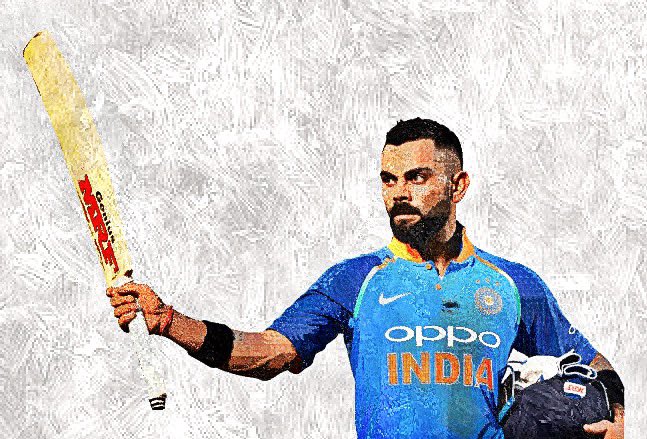 Here’s Virat Kohli
First player in the world to reach
“Ardh Shatak of Shataks”