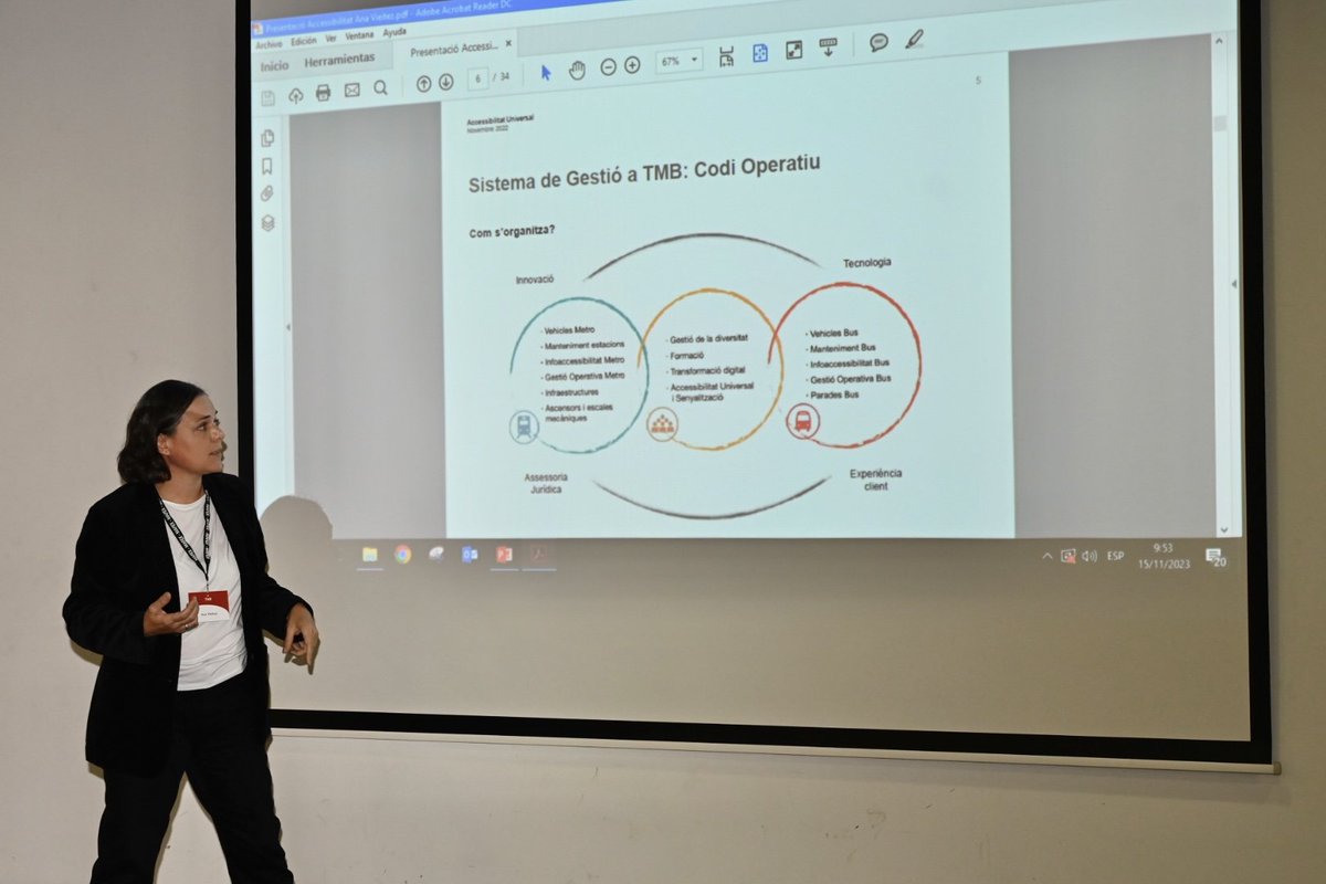 TMB_Barcelona's tweet photo. 💡Nova jornada informativa de #TMBinnova per donar a conèixer el programa de compra pública innovadora a l’Espai Gaudí i a l’estació de #metrobcn de Virrei Amat.
🧑‍🦽S’ha centrat en la cerca de solucions per salvar el Gap d’algunes andanes en corba.
➕ℹ️ https://t.co/lTqflYAUbV https://t.co/YSO3VzkBLQ