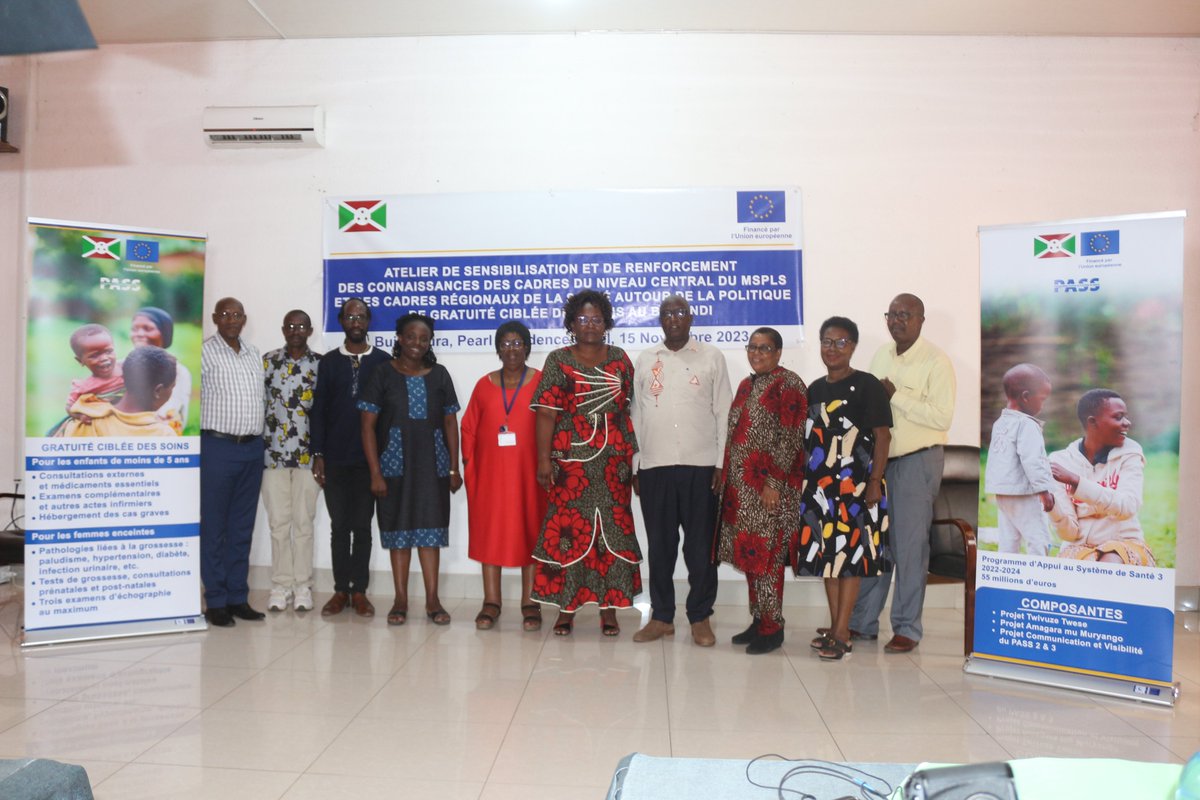 ida_mspburundi's tweet photo. #Burundi Bientôt des ateliers régionaux de formation  sur la gratuité ciblée des soins dans le cadre du financement basé sur les performances. Le @mspls_bdi &amp; @UE décident ainsi de renforcer la communication pour lever certains défis ds le secteur @mspls_bdi 
#FBP https://t.co/C0t9KFNSrA