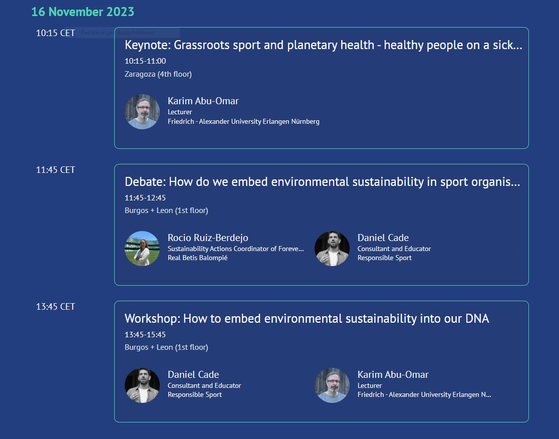 If you are attending #MoveCongress by
<a href="/ISCA_tweet/">ISCA</a>, don't miss our co-director Karim Abu-Omar's presentations on the links between #sport and #planetaryhealth