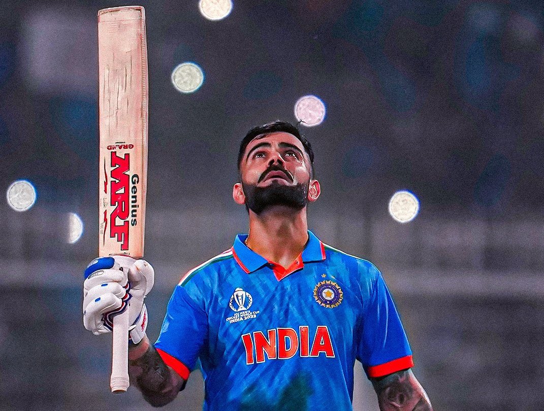 Here's the moment we've all been waiting for! @ImVkohli, the maestro, crafting another magnificent century & achieving the milestone of scoring most centuries in one day cricket! 💯 Absolute brilliance, King Kohli! 🙌 💪🏼 #INDvsNZ #ODIWorldcup2023
