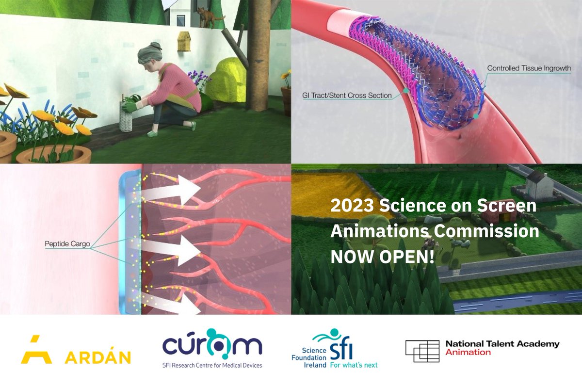 Ardán and CÚRAM, with National Talent Academy for Animation, are delighted to announce a new callout for Science on Screen animation commissions! 💚✨🖌️ The goal is to create animations to communicate complex research ideas in an easy-to-understand way. ardan.ie/events/science…