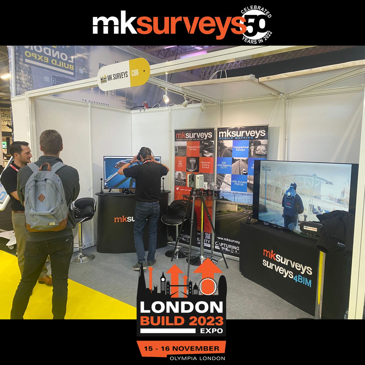 mksurveys's tweet image. ***DOORS OPEN TODAY AND TOMORROW 9am***
LONDON BUILD EXPO 2023
15th &amp;amp; 16th NOVEMBER - LONDON OLYMPIA
THE UK&apos;S BIGGEST FESTIVAL OF CONSTRUCTION
We are exhibiting on stand C86
Tickets are free and can be booked at: londonbuildexpo.com
#londonbuild #londonbuildexpo