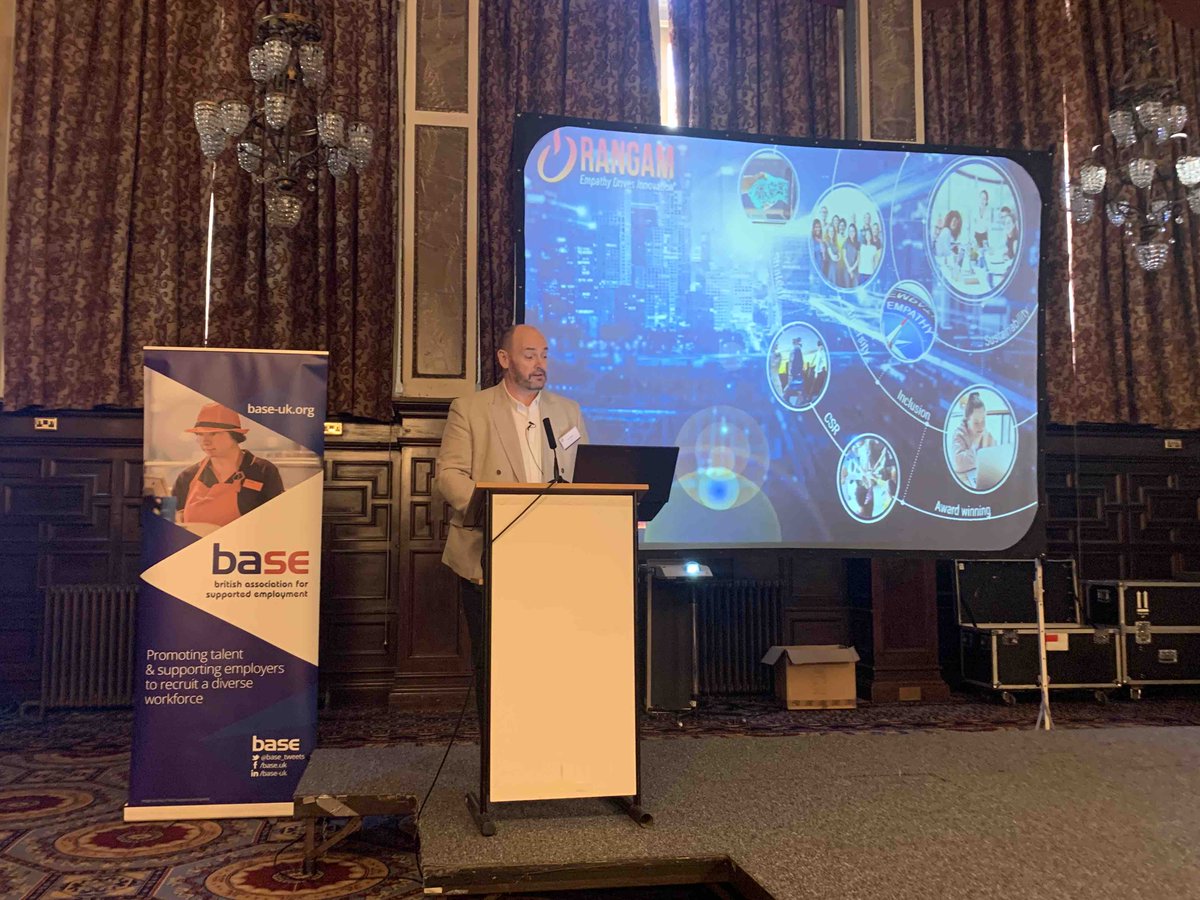 base_tweets's tweet photo. Lee Corless from Rangam speaking about his personal ‘why’ and ‘unleashing the potential’. 

Thank you to Rangam for supporting the #BASE2023 Conference as an Associate Sponsor and a Strategic Partner. 
#DisabilityConfidenceInAction #InclusiveRecruitment https://t.co/mNk98KgW6S
