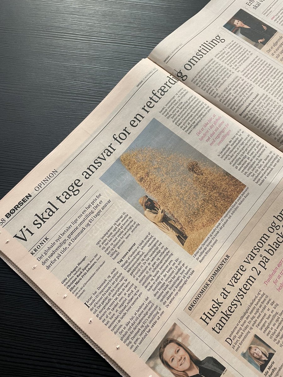 Den grønne omstilling skal også være fair. Formandskabet i Etisk Handel Danmark opfordrer derfor til ligeværdige partnerskaber om ansvarlig handel og bæredygtige værdikæder der ikke lader producenter og arbejdere i det globale syd i stikken #dkpol #dkgreen
borsen.dk/nyheder/opinio…