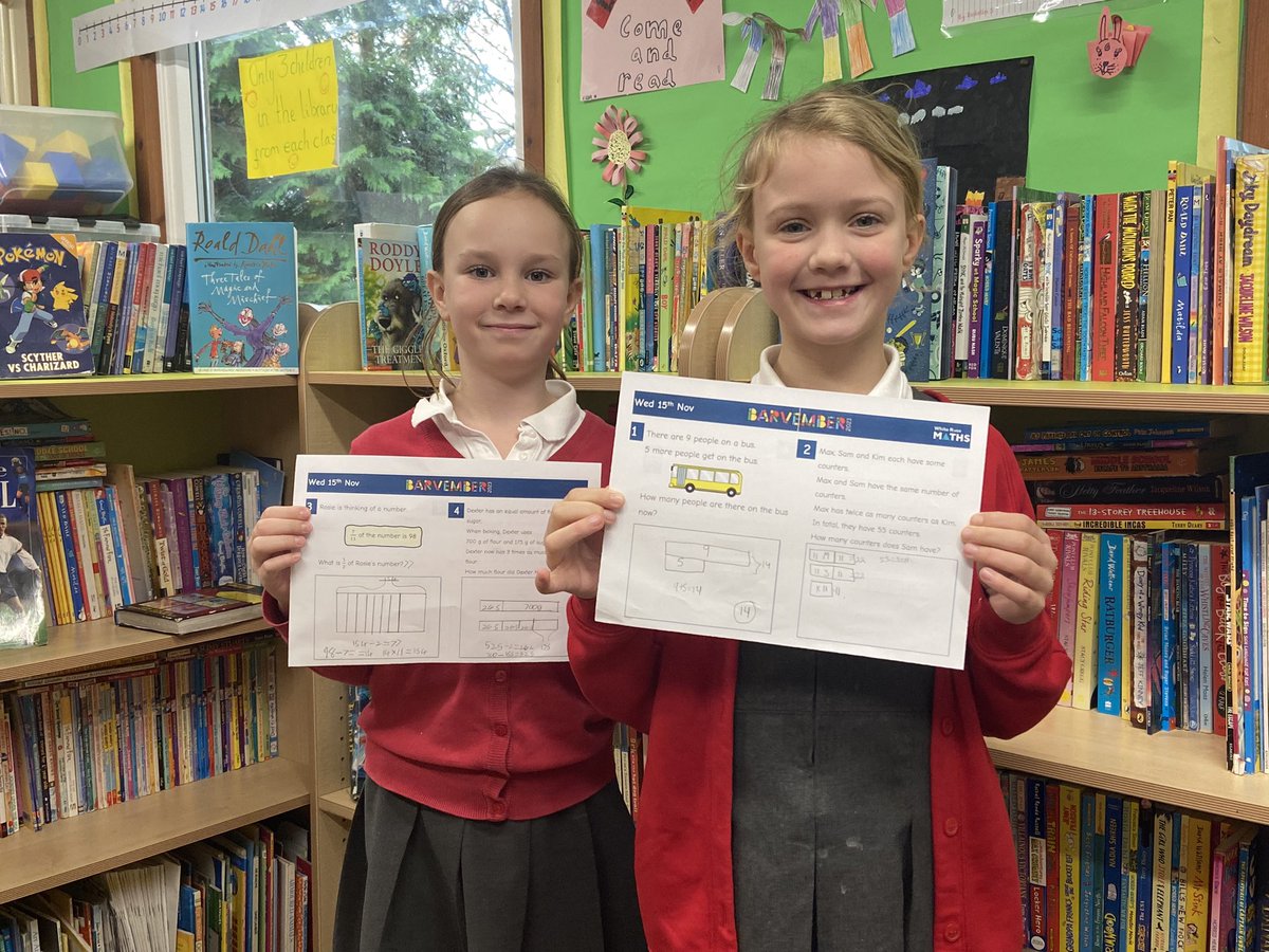 AtPicknalls's tweet photo. Class 8 found questions one and two easy today. We managed to complete question 3 and could see how 4 was done! #Barvember #Tinytheturtle @WhiteRoseEd @Picknalls https://t.co/t9XxBdTIIS