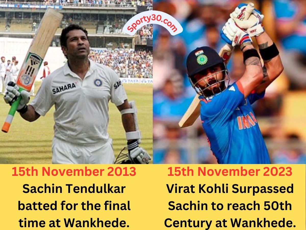 Sports_Kuldeep's tweet image. #15November Great Historical Day for #TeamIndia 

15th November 2013 - Sachin Tendulkar batted for the final time at Wankhede.

15th November 2023 - Virat Kohli Surpassed Sachin to reach the 50th ODI century at Wankhede.

#ViratKohli #INDvsNZ #INDvsNZsemifinal #NZvsIND #INDvNZ