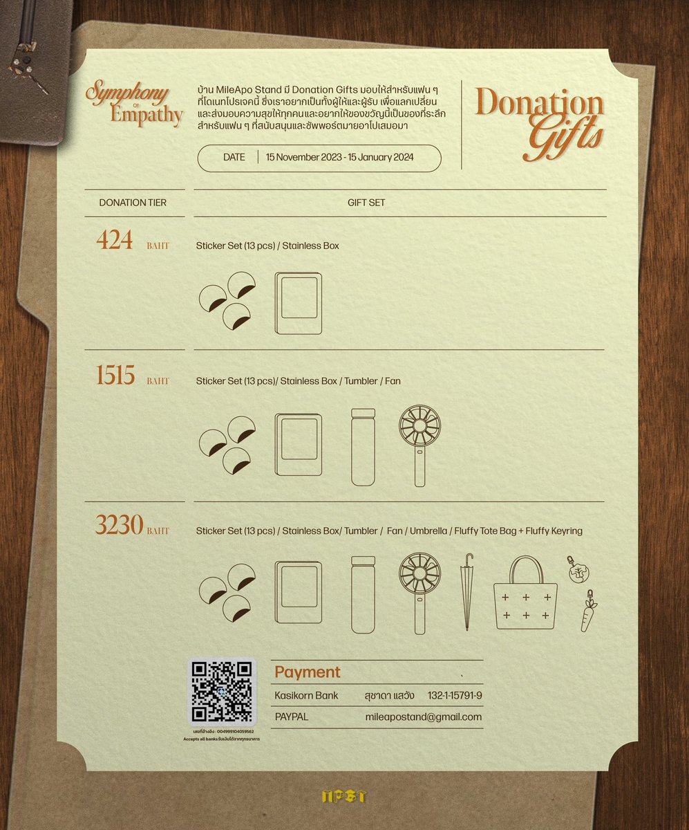 MileApoStand's tweet image. MILEAPO BIRTHDAY PROJECT 2024

“Symphony of Emphaty 🎻🫱🏻‍🫲🏼✨”

ขอเชิญชวนทุกคน มอบความรัก ต่อลมหายใจ เยียวยาหัวใจด้วยเสียงเพลงไปพร้อมกัน ♡ 

แจ้งโดเนท : forms.gle/dVjZ5uDDGdndkr…

#MilePhakphum #Nnattawin 
#MileApoSymphonyofEmpathy2024