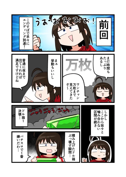 今週のパチスロ漫画は前回の続きでこのすばです! いやぁ…このすばは…エグいっ…!【実践店舗アイランド秋葉原店さん】