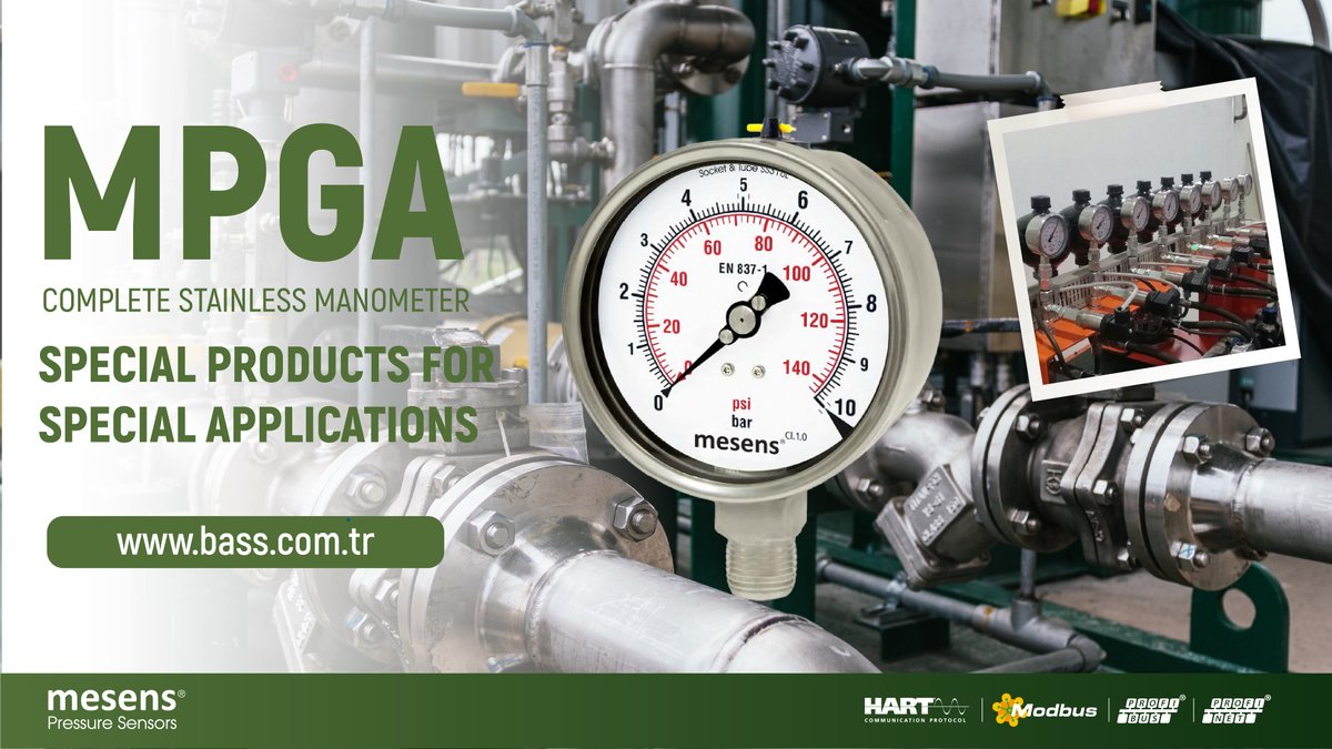 InstrumentsBass's tweet photo. 🔵 Komple Paslanmaz Manometre MPGA

#basınç #akış #pressure #measure #measurement #flow #fluid #akışkanölçümü #akışkan #coriolis #debimetre #kütle #akışölçer #flowmeter #expert #uzman #sıcaklık #seviye #temperature #level #bassölçme #bassinstruments https://t.co/Z28r5Eoem4